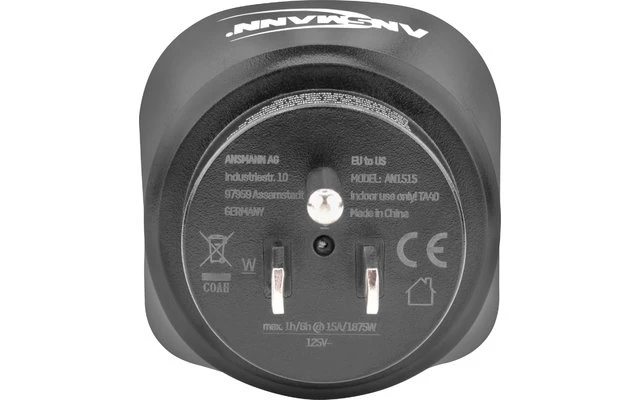 Ansmann Reisestecker / Adapter EU To US 2 Ansmann Reisestecker / Adapter EU To US – Bild 2