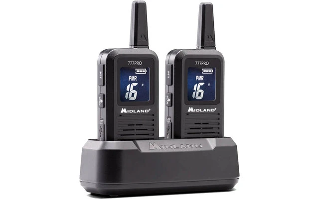 Midland 777 Pro PMR446 Sprechfunkgeräte 2 Stück Inkl. Akkus Und Ladegerät 3 Midland 777 Pro PMR446 Sprechfunkgeräte 2 Stück Inkl. Akkus Und Ladegerät – Bild 3