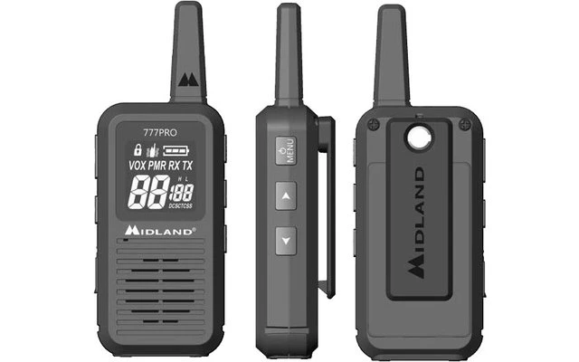 Midland 777 Pro PMR446 Sprechfunkgeräte 2 Stück Inkl. Akkus Und Ladegerät 4 Midland 777 Pro PMR446 Sprechfunkgeräte 2 Stück Inkl. Akkus Und Ladegerät – Bild 4