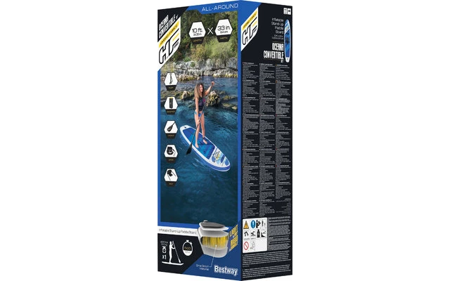 Bestway Ocean SUP Aufblasbares Stand-Up-Paddling Board Inkl. Paddel Und Luftpumpe 3 Bestway Ocean SUP Aufblasbares Stand-Up-Paddling Board Inkl. Paddel Und Luftpumpe – Bild 3