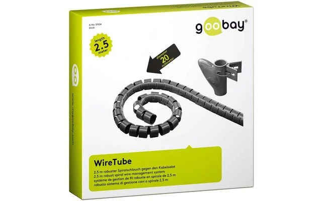 Goobay CM WireTube Kabelkanal 2,5 M Schwarz 3 Goobay CM WireTube Kabelkanal 2,5 M Schwarz – Bild 3