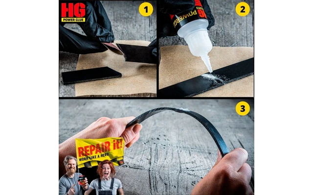 HGPower Glue Schweißnaht Aus Der Flasche Klebstoff Reparaturset Mini 2-teilig 1 HGPower Glue Schweißnaht Aus Der Flasche Klebstoff Reparaturset Mini 2-teilig