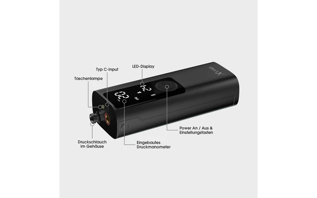 Xlayer Mobiler Akku-Luftkompressor 8.0 Bar 2.000 MAh 4 Xlayer Mobiler Akku-Luftkompressor 8.0 Bar 2.000 MAh – Bild 4