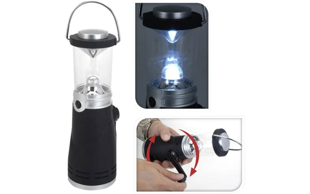 Eaxus Dynamo LED Camping-Lampe Mit Kurbel 1 Eaxus Dynamo LED Camping-Lampe Mit Kurbel