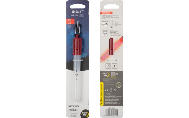 Nite Ize LED Mini Glowstick Leuchtstab Rot 2 Nite Ize LED Mini Glowstick Leuchtstab Rot – Bild 2