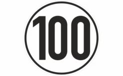 Schütz Aufkleber 100 Kmh Weiß 200 Mm