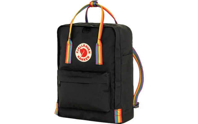 Fjällräven Kanken Rainbow Rucksack 16 Volumen Black-Rainbow Pattern 1 Fjällräven Kanken Rainbow Rucksack 16 Volumen Black-Rainbow Pattern