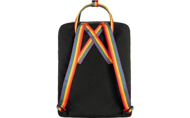 Fjällräven Kanken Rainbow Rucksack 16 Volumen Black-Rainbow Pattern 2 Fjällräven Kanken Rainbow Rucksack 16 Volumen Black-Rainbow Pattern – Bild 2